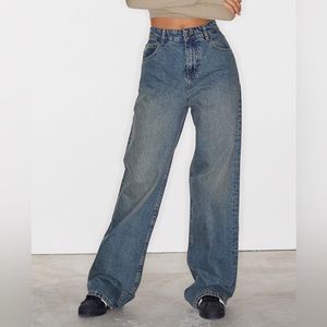 Motel rocks “PARALLEL JEANS IN BROWN AND BLUE ACID”